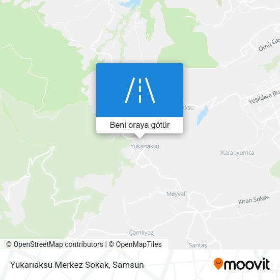 Yukarıaksu Merkez Sokak harita
