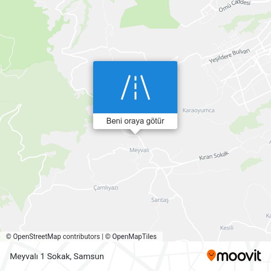 Meyvalı 1 Sokak harita
