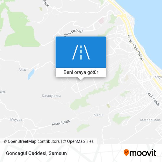 Goncagül Caddesi harita