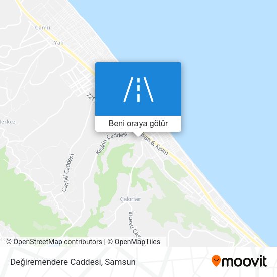 Değiremendere Caddesi harita
