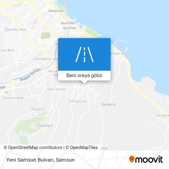 Yeni Samsun Bulvarı harita