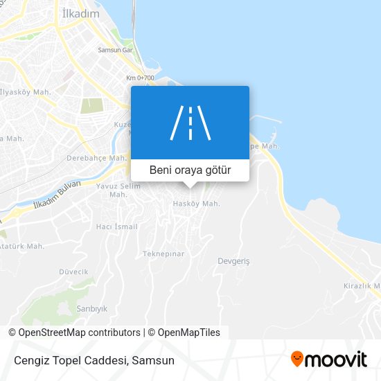 Cengiz Topel Caddesi harita