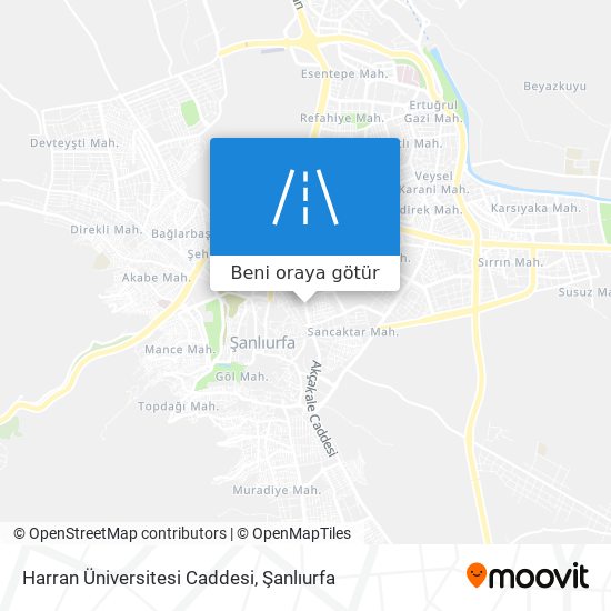 Harran Üniversitesi Caddesi harita