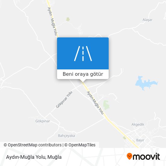 Aydın-Muğla Yolu harita