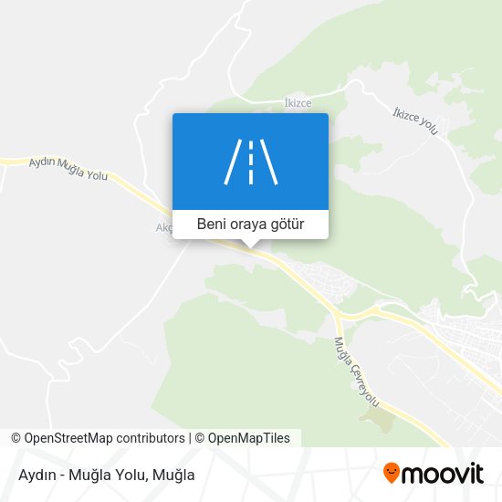 Aydın - Muğla Yolu harita