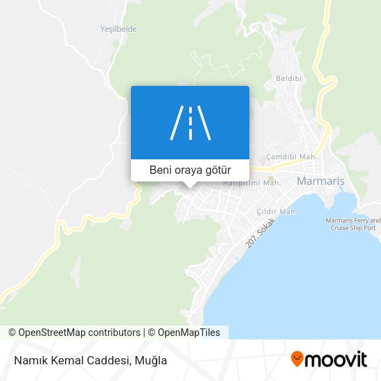 Namık Kemal Caddesi harita