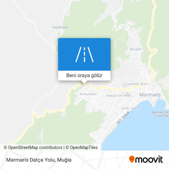 Marmaris Datça Yolu harita
