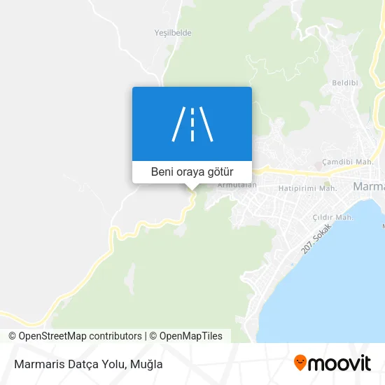 Marmaris Datça Yolu harita