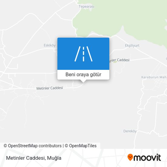Metinler Caddesi harita