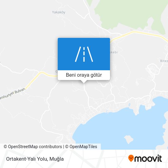 Ortakent-Yalı Yolu harita