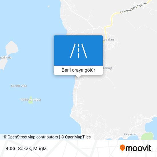 4086 Sokak harita