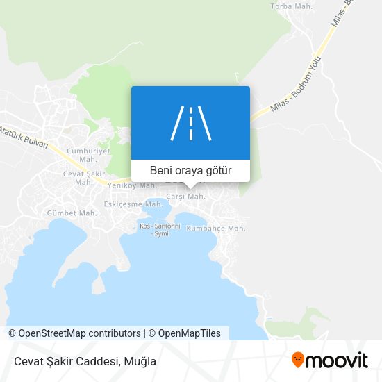 Cevat Şakir Caddesi harita