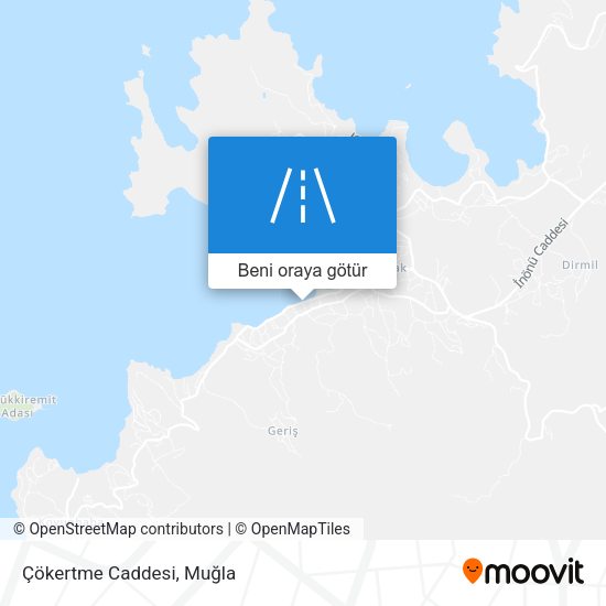 Çökertme Caddesi harita