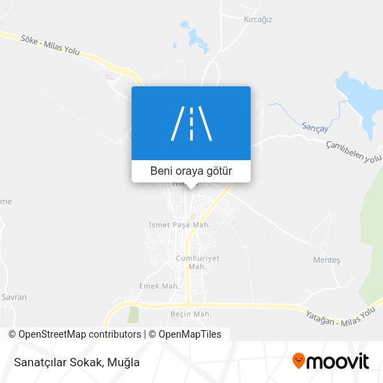 Sanatçılar Sokak harita