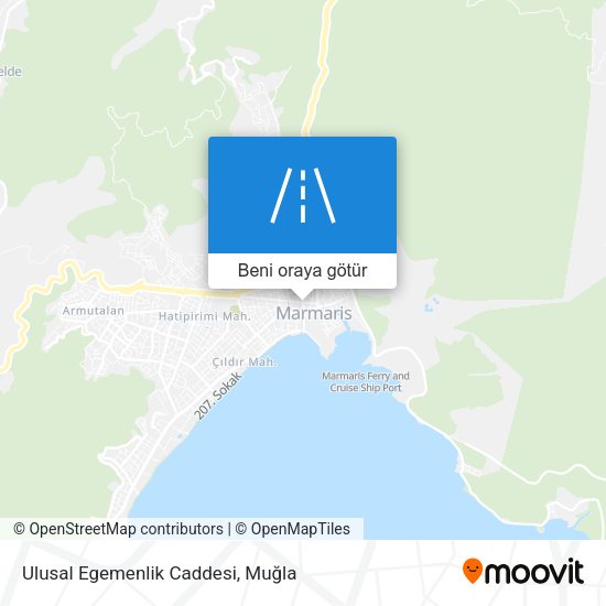Ulusal Egemenlik Caddesi harita