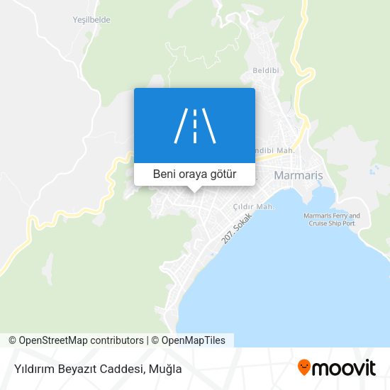 Yıldırım Beyazıt Caddesi harita