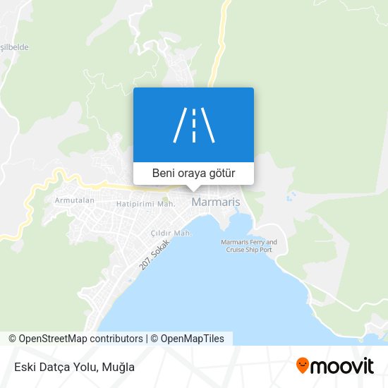 Eski Datça Yolu harita