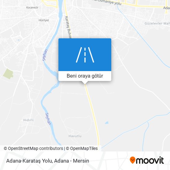 Adana-Karataş Yolu harita
