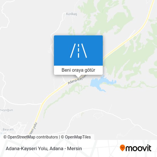 Adana-Kayseri Yolu harita