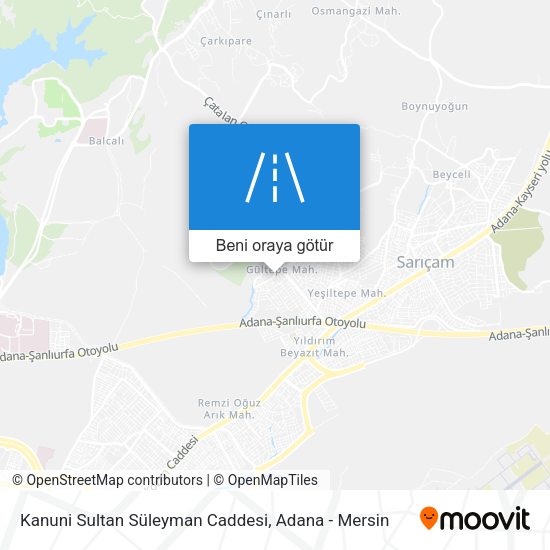 Kanuni Sultan Süleyman Caddesi harita