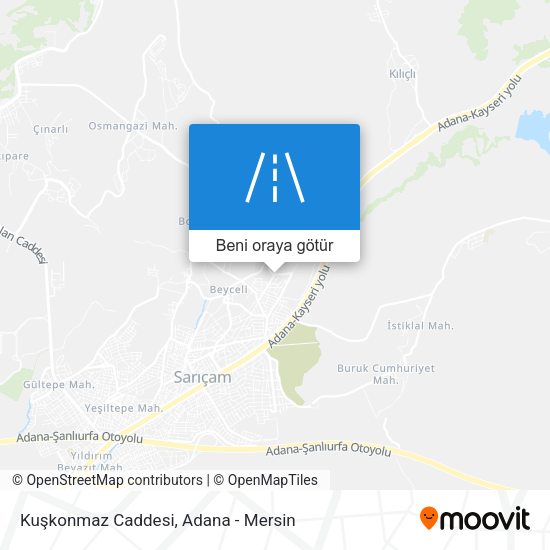 Kuşkonmaz Caddesi harita