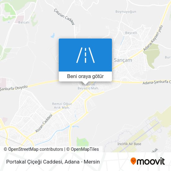 Portakal Çiçeği Caddesi harita