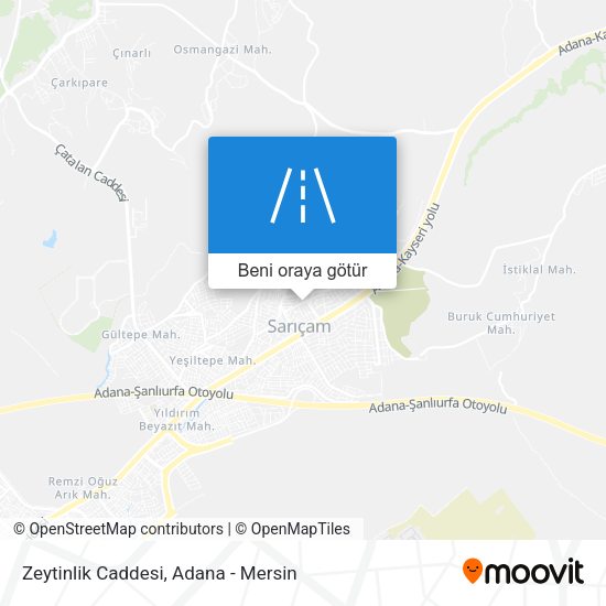 Zeytinlik Caddesi harita