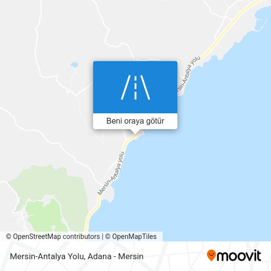 Mersin-Antalya Yolu harita
