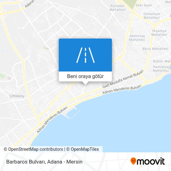 Barbaros Bulvarı harita