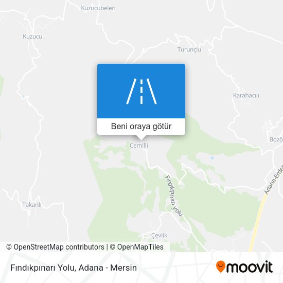 Fındıkpınarı Yolu harita