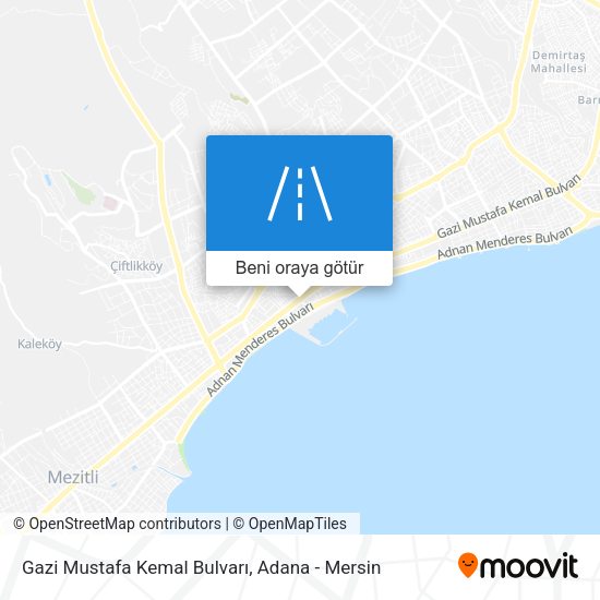 Gazi Mustafa Kemal Bulvarı harita