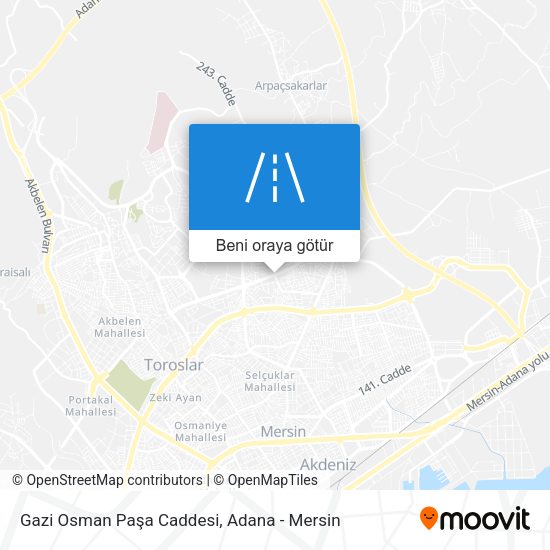 Gazi Osman Paşa Caddesi harita