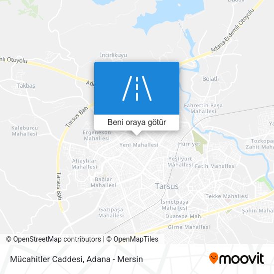 Mücahitler Caddesi harita