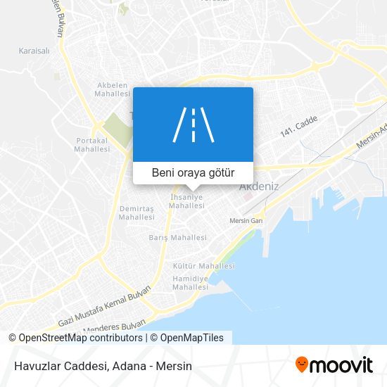 Havuzlar Caddesi harita