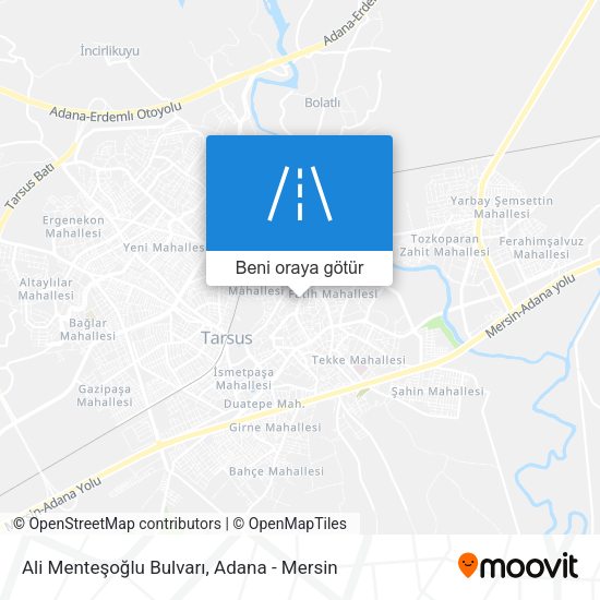 Ali Menteşoğlu Bulvarı harita