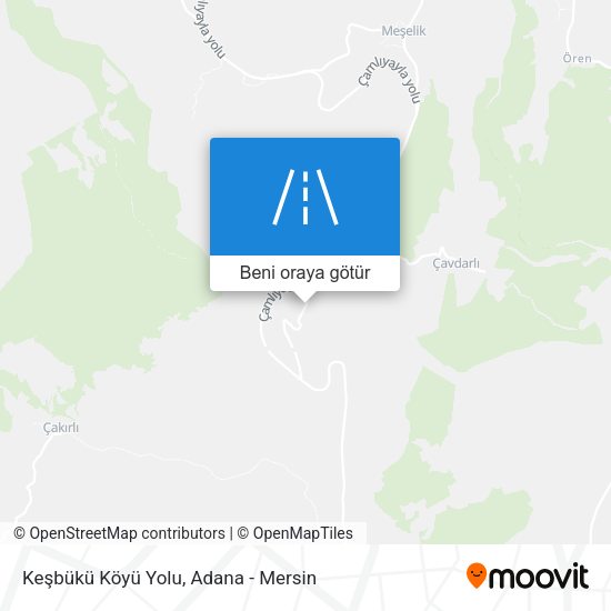 Keşbükü Köyü Yolu harita