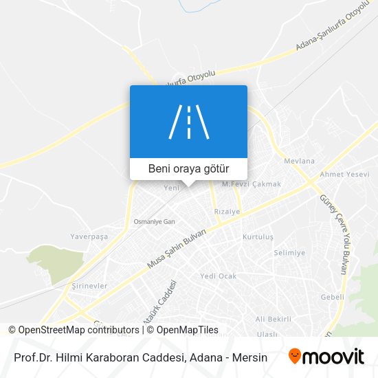 Prof.Dr. Hilmi Karaboran Caddesi harita