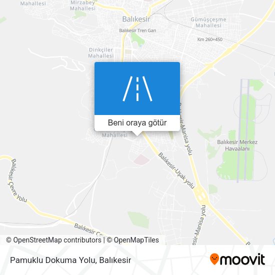 Pamuklu Dokuma Yolu harita