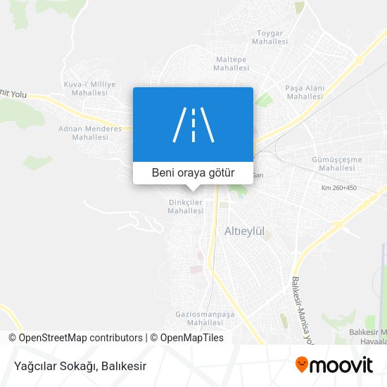 Yağcılar Sokağı harita