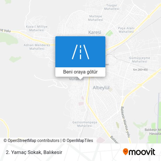 2. Yamaç Sokak harita