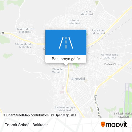 Toprak Sokağı harita