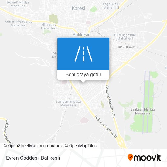 Evren Caddesi harita