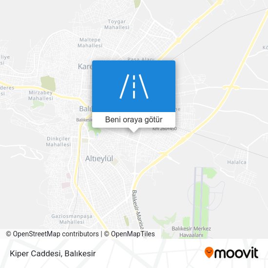 Kiper Caddesi harita