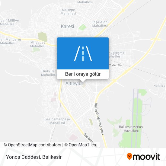 Yonca Caddesi harita
