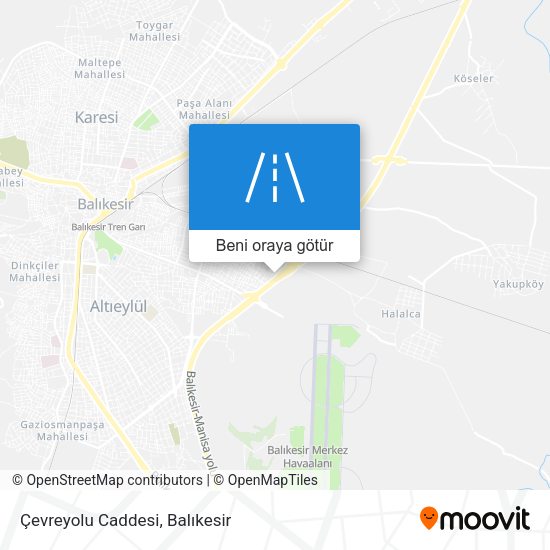 Çevreyolu Caddesi harita