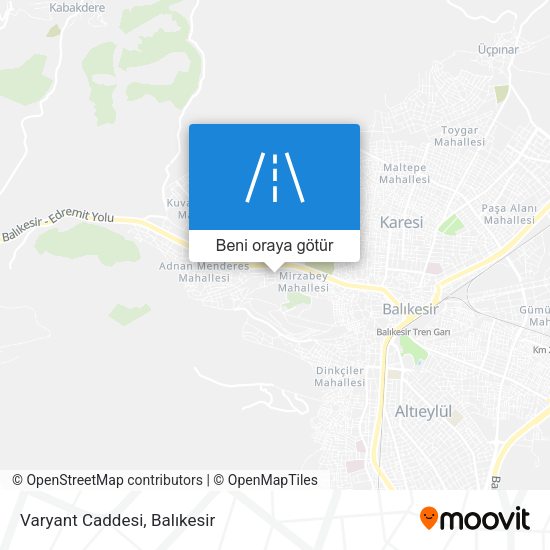 Varyant Caddesi harita