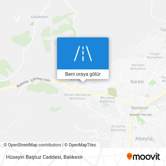 Hüseyin Baştuz Caddesi harita