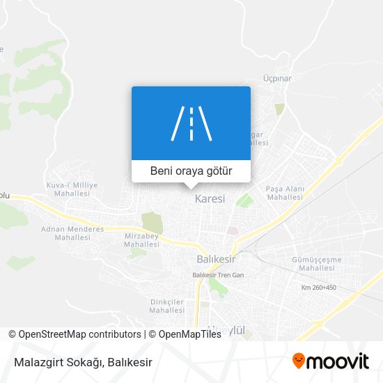 Malazgirt Sokağı harita