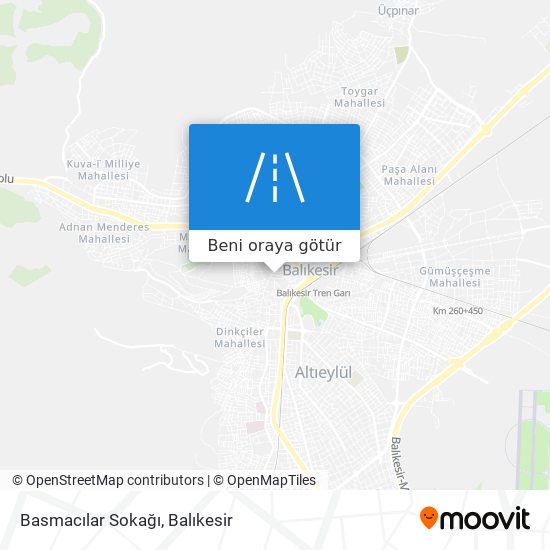 Basmacılar Sokağı harita