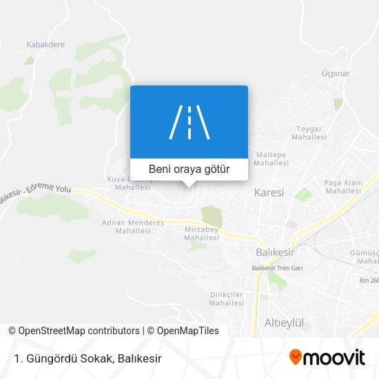 1. Güngördü Sokak harita